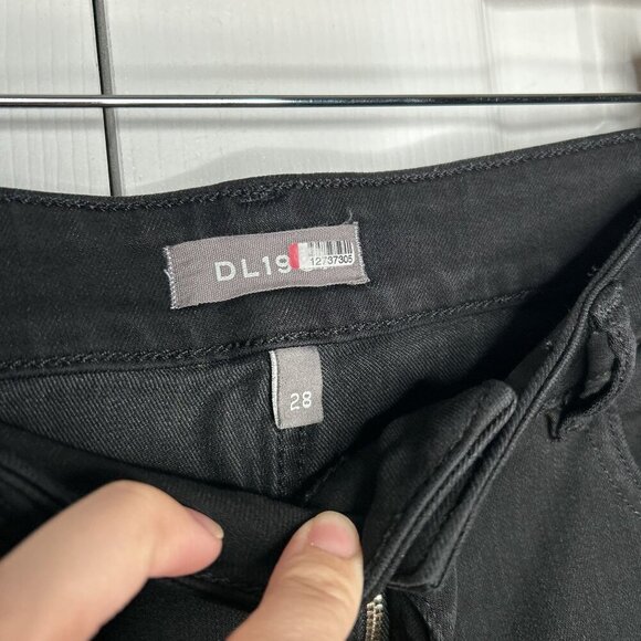 DL1961 Emma Riker Black Denim Low Rise Instasculpt Skinny Jeans Women's Size 28 - Picture 7 of 14